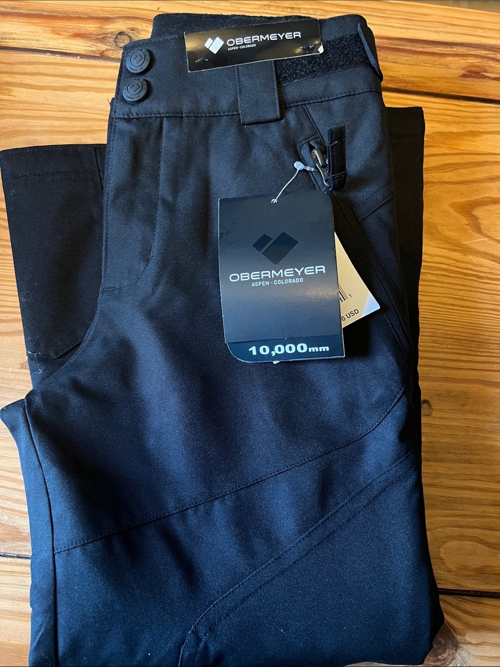 Obermeyer Black Waterproof Ski Pants with Secure Waist